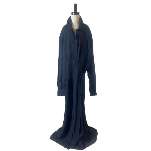 NWT Judith & Charles  Black Heirloom Midi Shirt Dress Size 4 $450 MSRP‎ - Picture 2 of 10